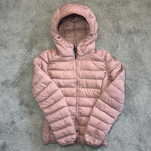 Parajumpers Jackets & Blazers - Parajumpers Puffer Jacket Womens XS Pink Super Lightweight Hooded Down Coat
